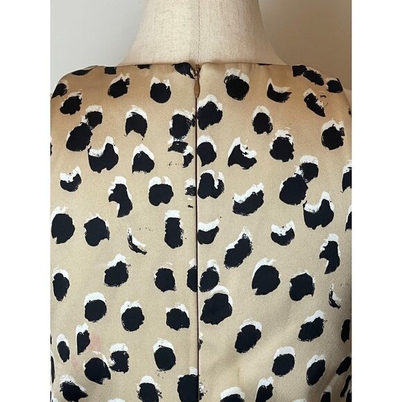 Cameo‎ Tan Black and White Leopard Print V Neck Sleeveless Mini Dress Size S - Picture 12 of 16